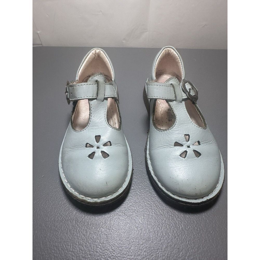 Bosi Lorela Azul Soft Leather Mary Janes Girls Light blue Shoes Sz‎ 28 US 11 #24 - Picture 2 of 9